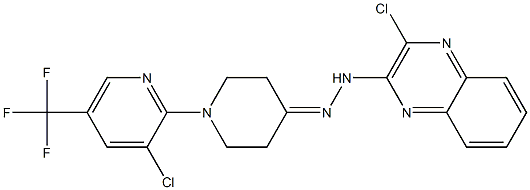 1-[3-chloro-5-(trifluoromethyl)-2-pyridinyl]tetrahydro-4(1H)-pyridinone N-(3-chloro-2-quinoxalinyl)hydrazone 结构式