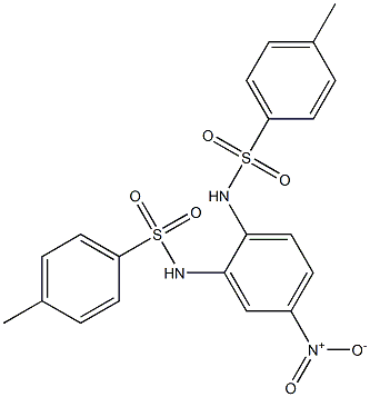 N1-(2-{[(4-methylphenyl)sulfonyl]amino}-5-nitrophenyl)-4-methylbenzene-1-sulfonamide 结构式