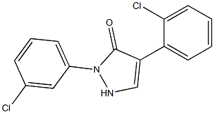 4-(2-chlorophenyl)-2-(3-chlorophenyl)-1,2-dihydro-3H-pyrazol-3-one 结构式