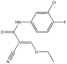 N1-(3-chloro-4-fluorophenyl)-2-cyano-3-ethoxyacrylamide 结构式