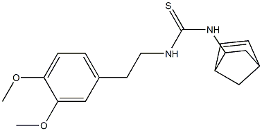 N-bicyclo[2.2.1]hept-5-en-2-yl-N'-(3,4-dimethoxyphenethyl)thiourea 结构式