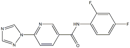 N-(2,4-difluorophenyl)-6-(1H-1,2,4-triazol-1-yl)nicotinamide 结构式