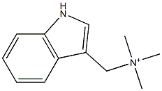 1H-indol-3-yl-N,N,N-trimethylmethanaminium 结构式