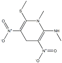 N2,1-dimethyl-6-(methylthio)-3,5-dinitro-1,4-dihydropyridin-2-amine 结构式