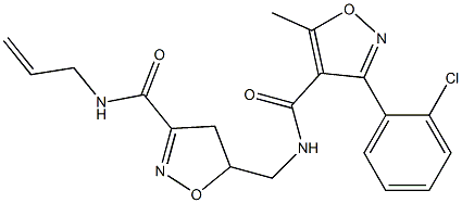 N-({3-[(allylamino)carbonyl]-4,5-dihydro-5-isoxazolyl}methyl)-3-(2-chlorophenyl)-5-methyl-4-isoxazolecarboxamide 结构式