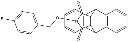 17-[(4-fluorobenzyl)oxy]-17-azapentacyclo[6.6.5.0~2,7~.0~9,14~.0~15,19~]nonadeca-2(7),3,5,9(14),10,12-hexaene-16,18-dione 结构式