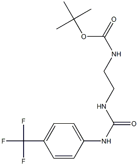 tert-butyl N-[2-({[4-(trifluoromethyl)anilino]carbonyl}amino)ethyl]carbamate 结构式