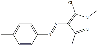 5-chloro-1,3-dimethyl-4-[2-(4-methylphenyl)diaz-1-enyl]-1H-pyrazole 结构式