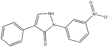 2-(3-nitrophenyl)-4-phenyl-1,2-dihydro-3H-pyrazol-3-one 结构式