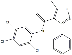 N4-(2,4,5-trichlorophenyl)-5-methyl-3-phenyl-4-isoxazolecarboxamide 结构式