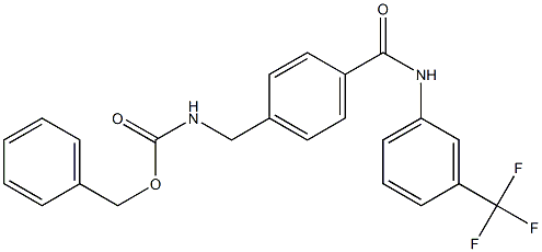benzyl N-(4-{[3-(trifluoromethyl)anilino]carbonyl}benzyl)carbamate 结构式