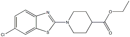 ethyl 1-(6-chloro-1,3-benzothiazol-2-yl)piperidine-4-carboxylate 结构式