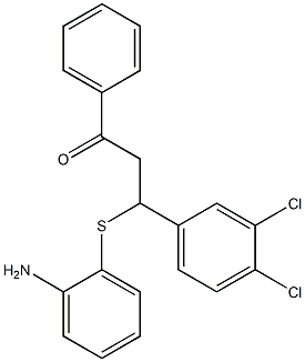 3-[(2-aminophenyl)thio]-3-(3,4-dichlorophenyl)-1-phenylpropan-1-one 结构式