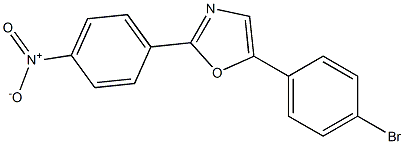 5-(4-bromophenyl)-2-(4-nitrophenyl)-1,3-oxazole 结构式