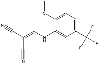 2-{[2-(methylthio)-5-(trifluoromethyl)anilino]methylidene}malononitrile 结构式