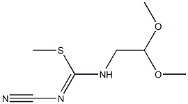 2-{[(cyanoimino)(methylthio)methyl]amino}-1,1-dimethoxyethane 结构式