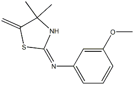 N1-(4,4-dimethyl-5-methylidene-1,3-thiazolan-2-yliden)-3-methoxyaniline 结构式