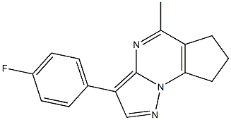 3-(4-fluorophenyl)-5-methyl-7,8-dihydro-6H-cyclopenta[e]pyrazolo[1,5-a]pyrimidine 结构式