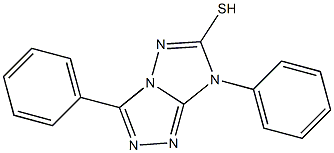 3,7-diphenyl-7H-[1,2,4]triazolo[4,3-b][1,2,4]triazole-6-thiol 结构式