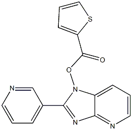 2-(3-pyridyl)-1H-imidazo[4,5-b]pyridin-1-yl thiophene-2-carboxylate 结构式