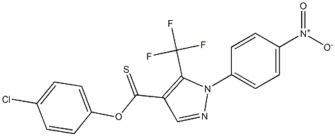 4-chlorophenyl 1-(4-nitrophenyl)-5-(trifluoromethyl)-1H-pyrazole-4-carbothioate 结构式