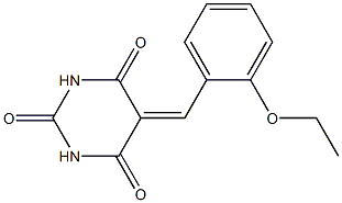 5-(2-ethoxybenzylidene)hexahydropyrimidine-2,4,6-trione 结构式