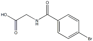 2-[(4-bromobenzoyl)amino]acetic acid 结构式