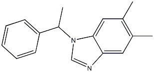 5,6-dimethyl-1-(1-phenylethyl)-1H-benzimidazole 结构式