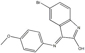 5-bromo-3-[(4-methoxyphenyl)imino]-3H-indol-2-ol 结构式