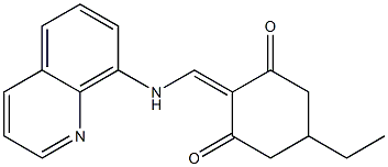 5-ethyl-2-[(8-quinolinylamino)methylene]-1,3-cyclohexanedione 结构式