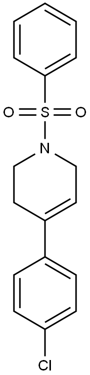 4-(4-chlorophenyl)-1-(phenylsulfonyl)-1,2,3,6-tetrahydropyridine 结构式