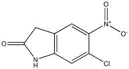 6-chloro-5-nitro-1,3-dihydro-2H-indol-2-one 结构式