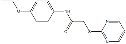 N-(4-ethoxyphenyl)-2-(2-pyrimidinylsulfanyl)acetamide 结构式