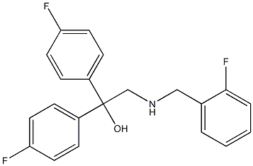 2-[(2-fluorobenzyl)amino]-1,1-bis(4-fluorophenyl)-1-ethanol 结构式