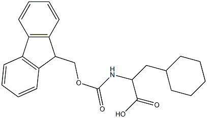 3-cyclohexyl-2-{[(9H-fluoren-9-ylmethoxy)carbonyl]amino}propanoic acid 结构式
