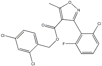 2,4-dichlorobenzyl 3-(2-chloro-6-fluorophenyl)-5-methylisoxazole-4-carboxylate 结构式