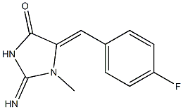 5-[(Z)-(4-fluorophenyl)methylidene]-2-imino-1-methyldihydro-1H-imidazol-4-one 结构式