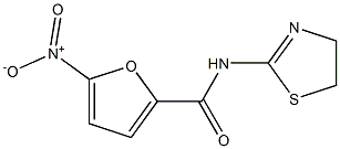 N2-(4,5-dihydro-1,3-thiazol-2-yl)-5-nitro-2-furamide 结构式