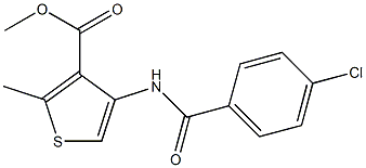 methyl 4-[(4-chlorobenzoyl)amino]-2-methylthiophene-3-carboxylate 结构式