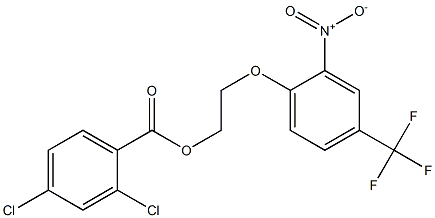 2-[2-nitro-4-(trifluoromethyl)phenoxy]ethyl 2,4-dichlorobenzoate 结构式