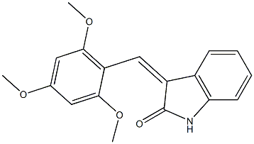 3-(2,4,6-trimethoxybenzylidene)indolin-2-one 结构式