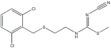 1,3-dichloro-2-{[(2-{[(cyanoimino)(methylthio)methyl]amino}ethyl)thio]methyl}benzene 结构式