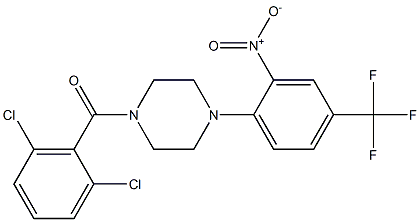 (2,6-dichlorophenyl){4-[2-nitro-4-(trifluoromethyl)phenyl]piperazino}methanone 结构式