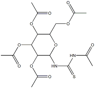 2-{[(acetylamino)carbothioyl]amino}-3,5-di(acetyloxy)-6-[(acetyloxy)methyl]tetrahydro-2H-pyran-4-yl acetate 结构式