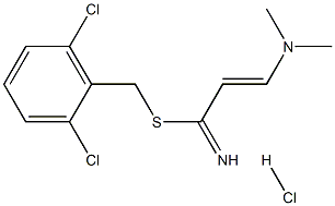 2,6-dichlorobenzyl 3-(dimethylamino)prop-2-enimidothioate hydrochloride 结构式