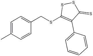 5-[(4-methylbenzyl)thio]-4-phenyl-3H-1,2-dithiole-3-thione 结构式