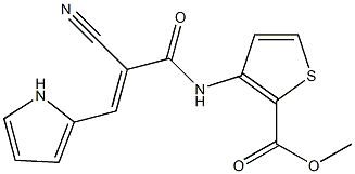 methyl 3-{[2-cyano-3-(1H-pyrrol-2-yl)acryloyl]amino}thiophene-2-carboxylate 结构式