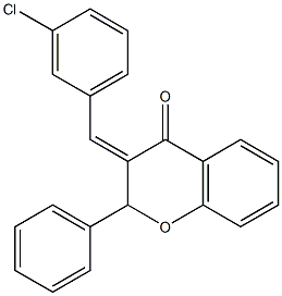 3-(3-chlorobenzylidene)-2-phenylchroman-4-one 结构式