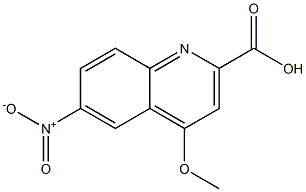 4-methoxy-6-nitro-2-quinolinecarboxylic acid 结构式