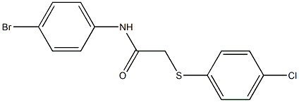 N1-(4-bromophenyl)-2-[(4-chlorophenyl)thio]acetamide 结构式